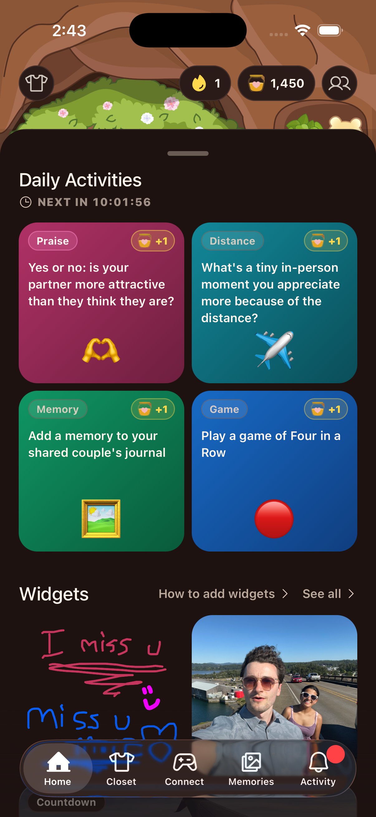 Den Daily Activities screen preview
