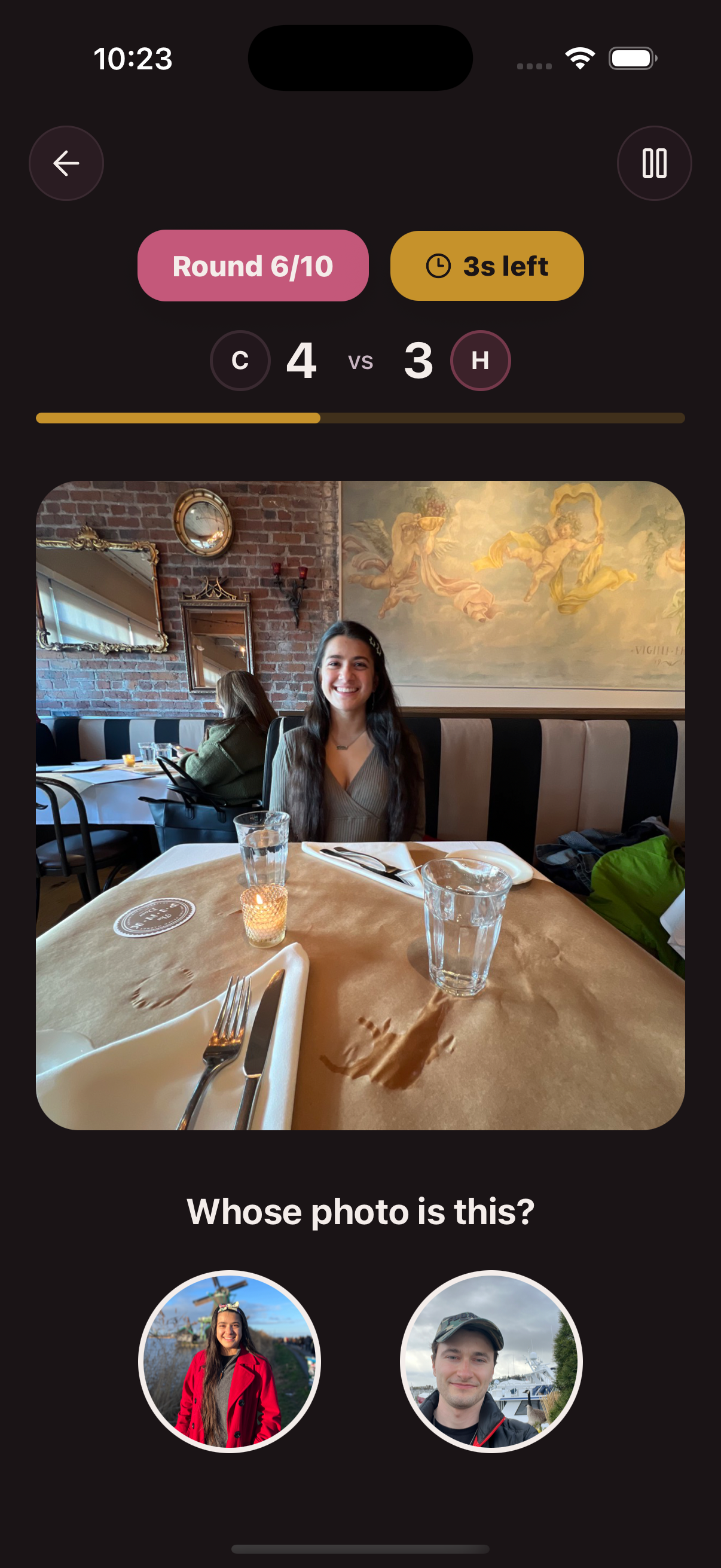 Den photo roulette game screen preview