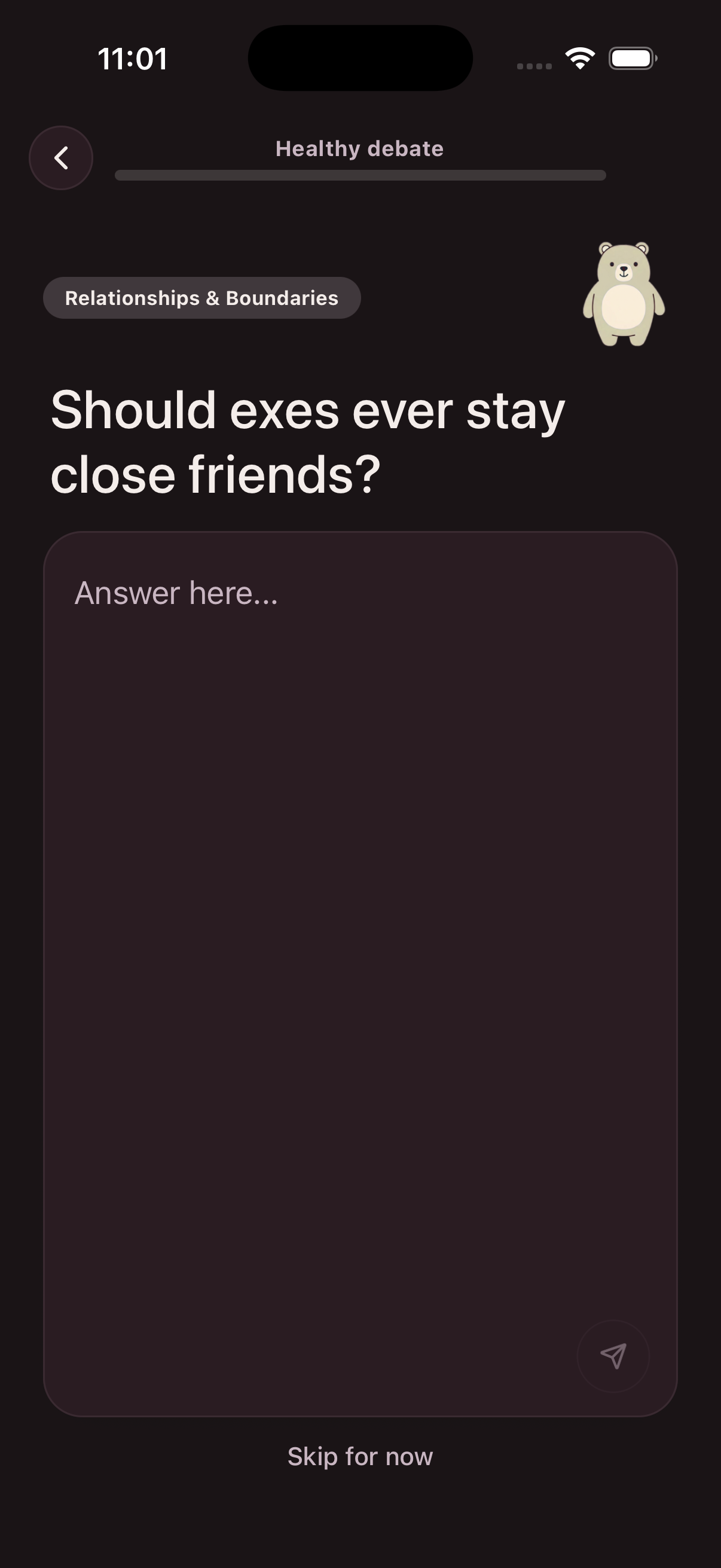 Den healthy debate prompt screen preview